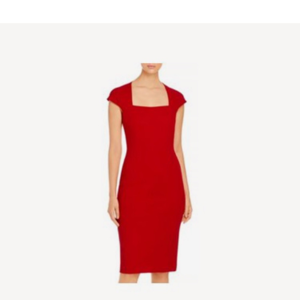 Red Hugo Boss houndstooth dress